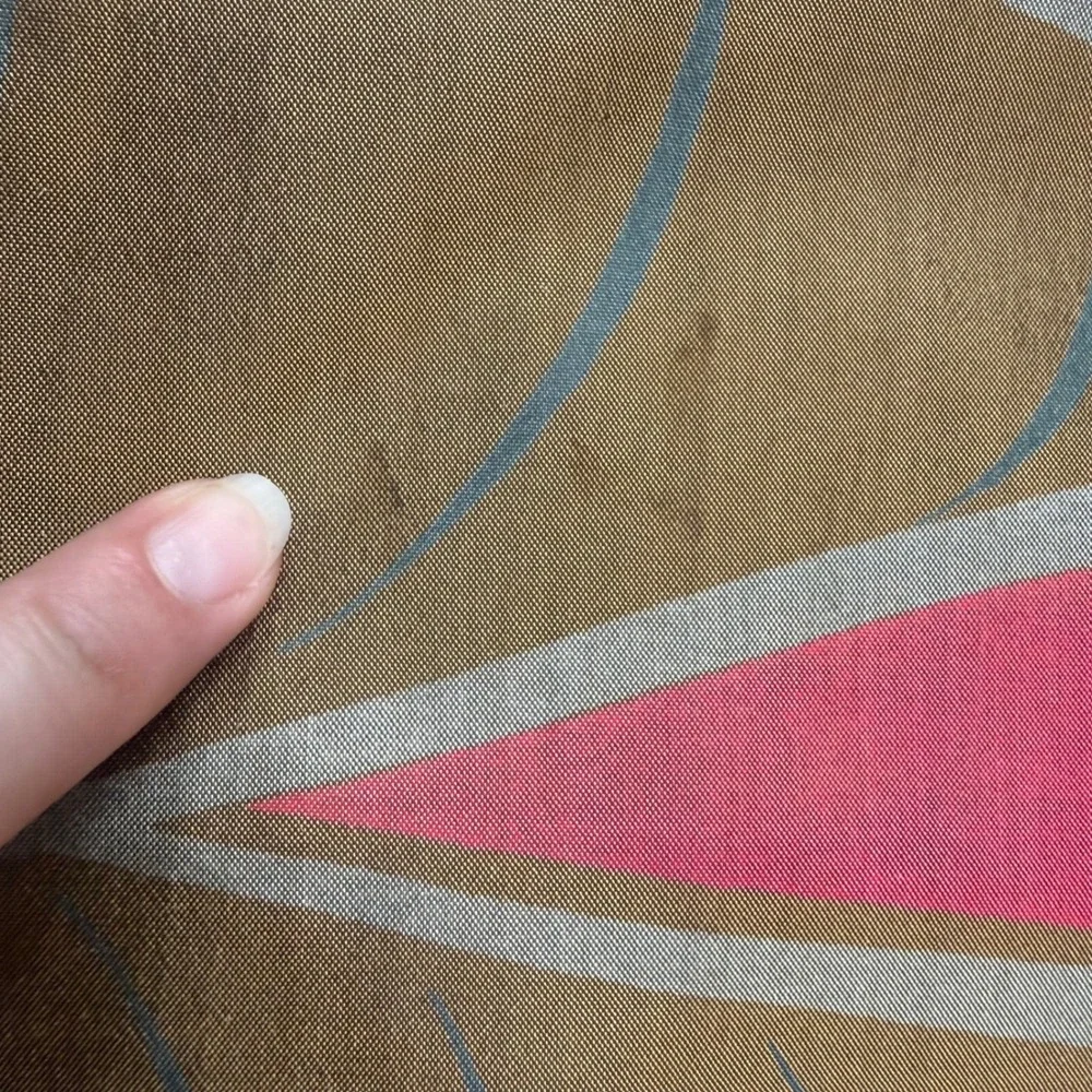 Georgina Von Etzdorf Silk Scarf Bronze Pink Abstract Teardrop Made England READ